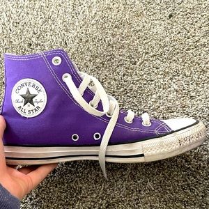 Purple Converse High Top Sneakers